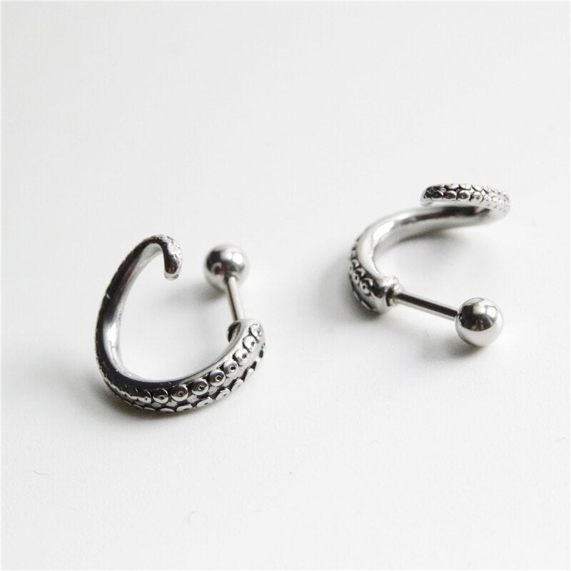 Stainless Steel Octopus Tentacles Earrings