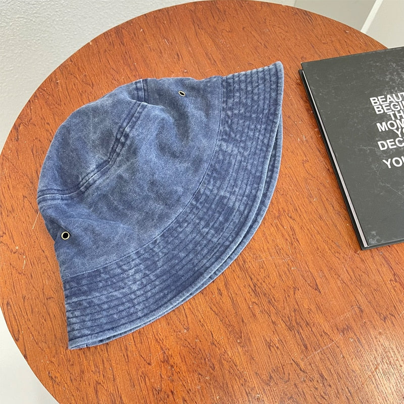 Washed Denim Bucket Hat