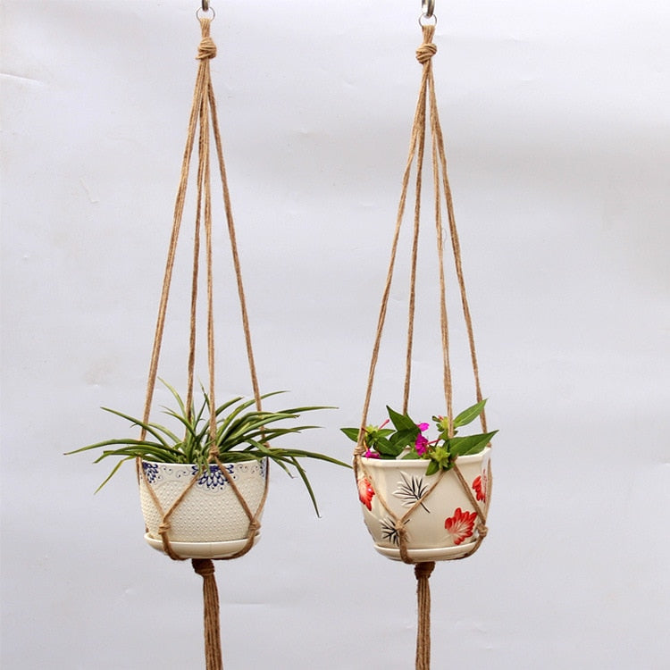 Hemp Rope Hanging Flower Pot