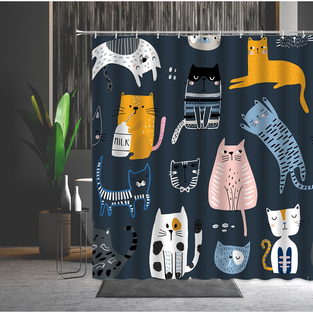 Funny Cat Shower Curtain