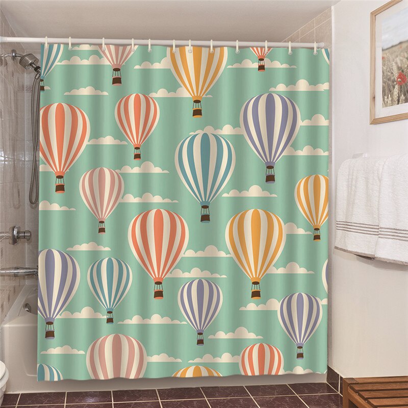 Air Ballons Pattern Shower Curtain
