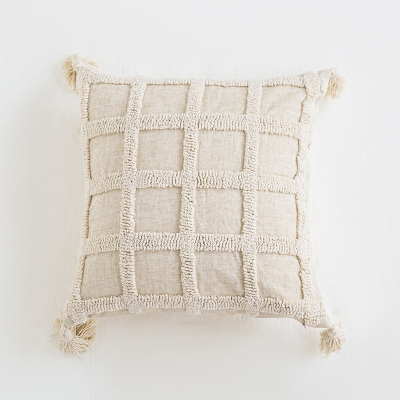 Boho Tufted Pillow Cover