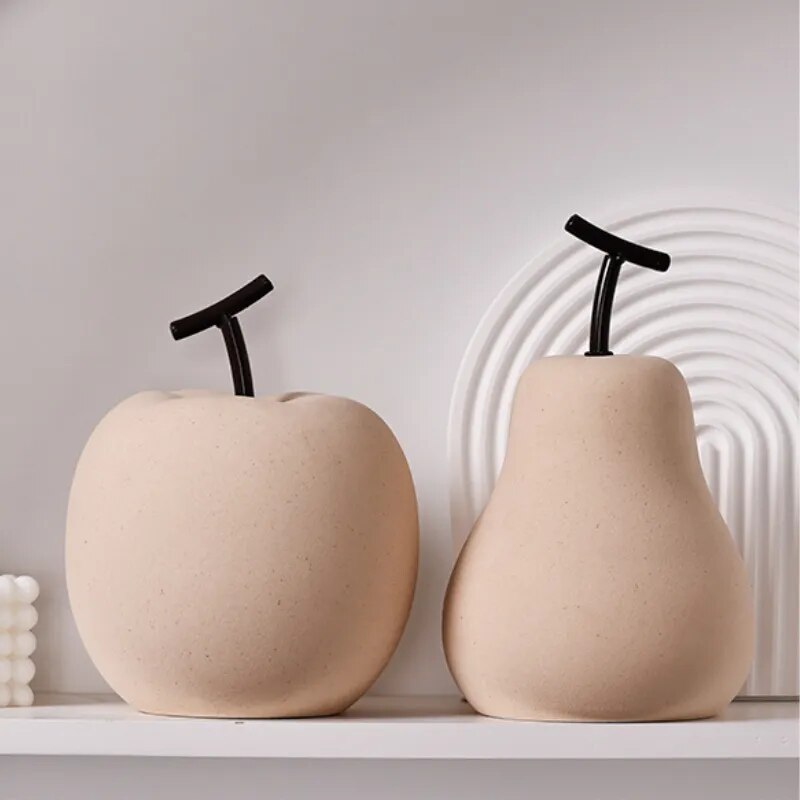 Wabi Sabi Ceramic Apple/Pear Ornament
