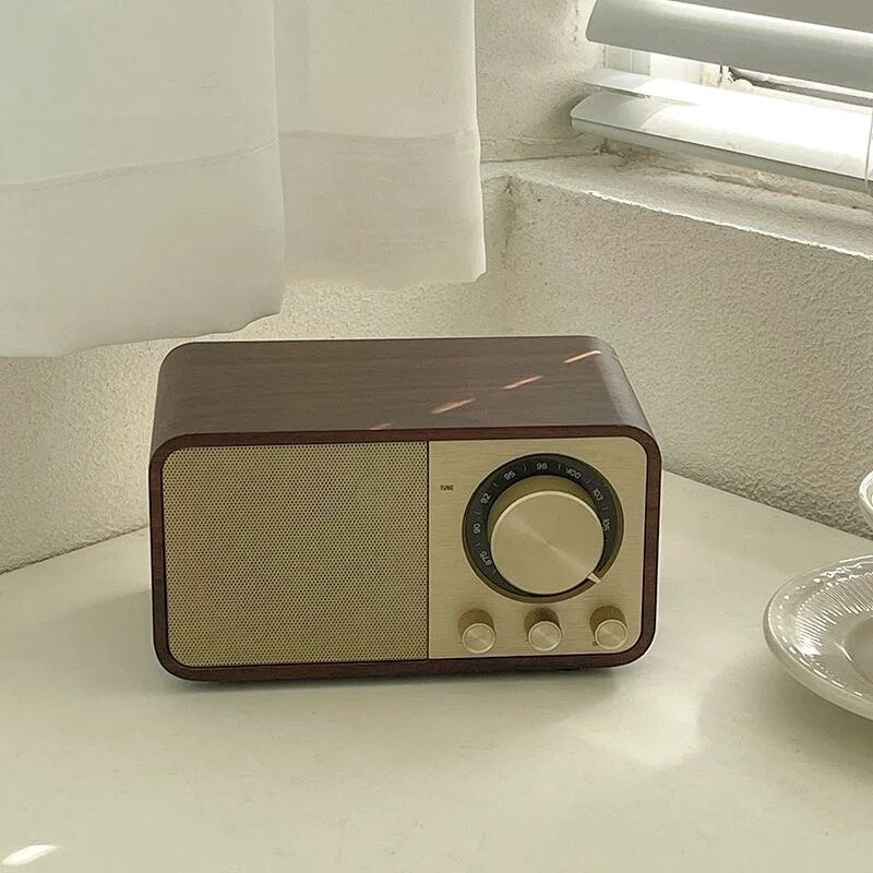 Retro Bluetooth Speaker FM Radio Portable