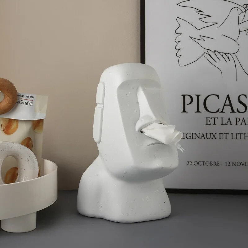 Easter Island Moai Stone Statue Paper Towel Box