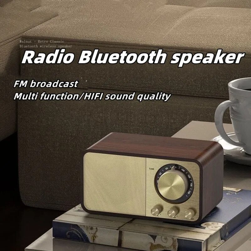Retro Bluetooth Speaker FM Radio Portable