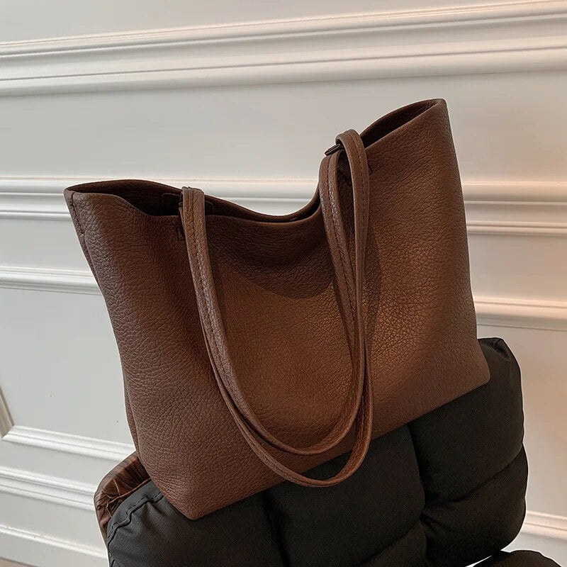 Large Soft Leather Tote Bag