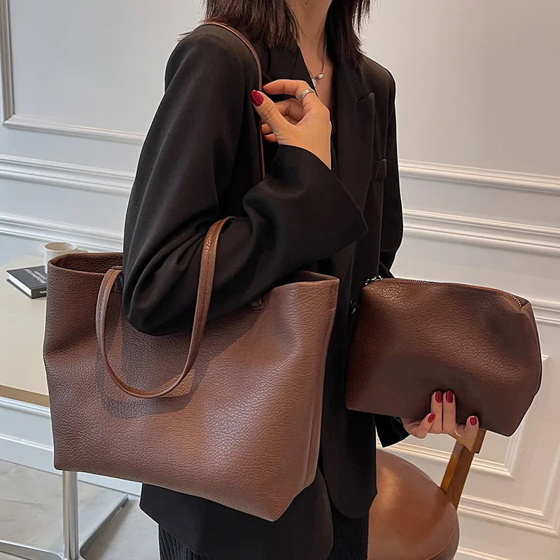 Large Soft Leather Tote Bag
