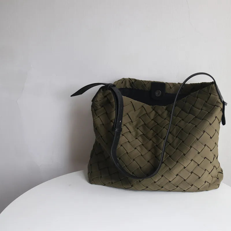 Green Olive/Black Shoulder Bag