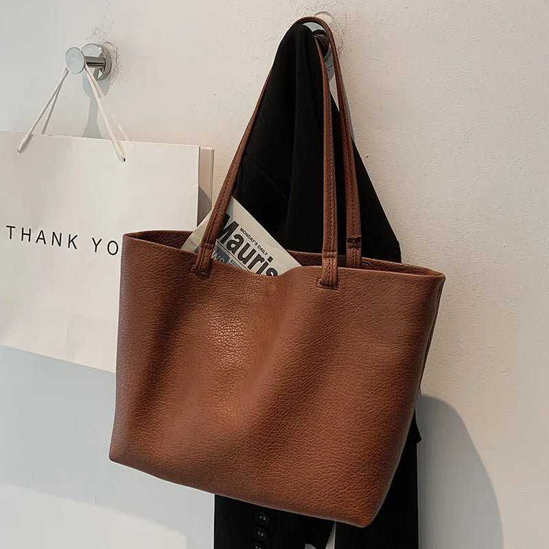 Large Soft Leather Tote Bag