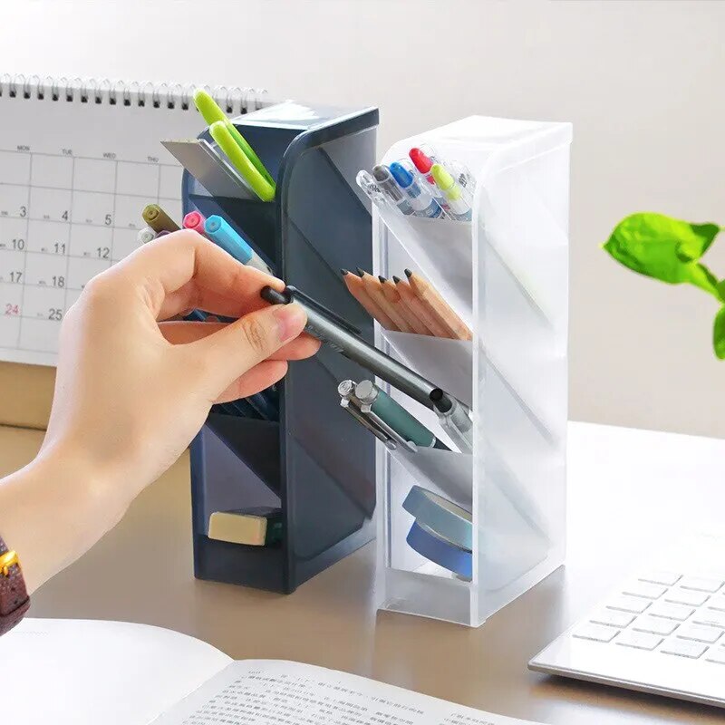 1pc White/Black Pencil Storage Box