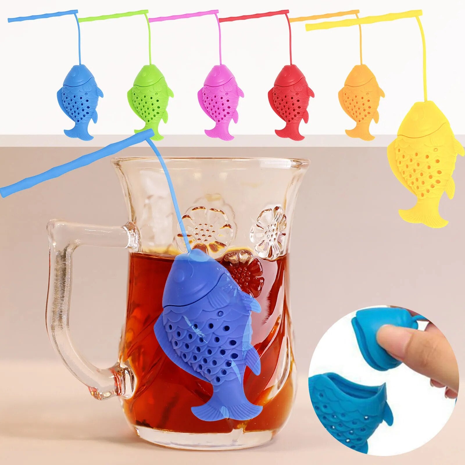1PC Fish Silicone Tea Infuser