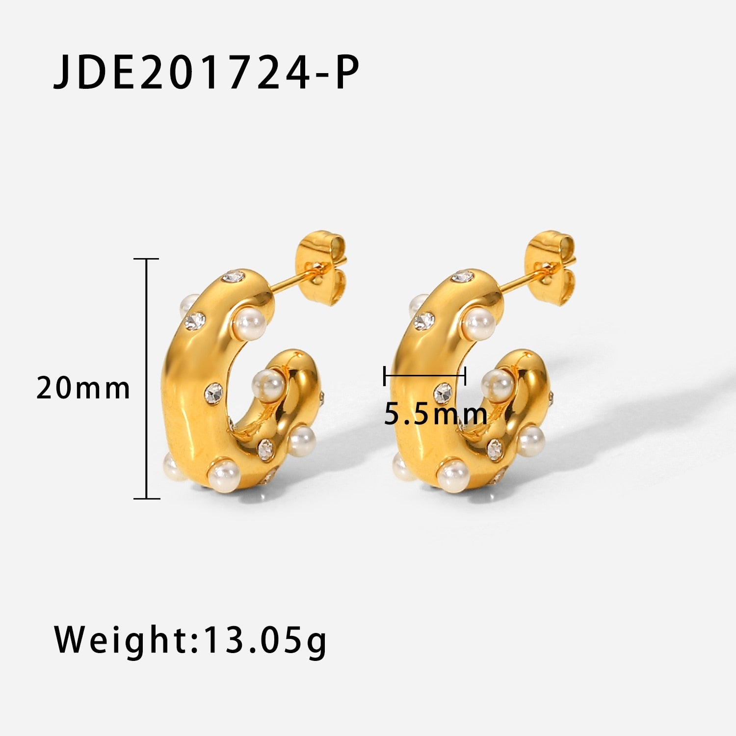Freshwater Hoop Gold Earrings