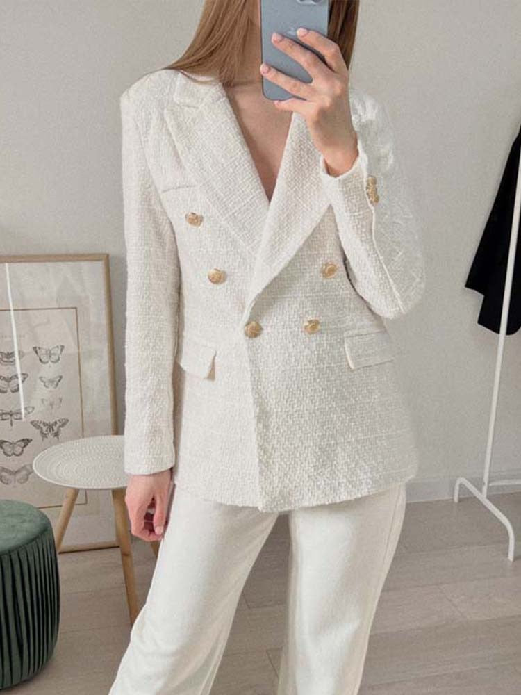 White Tweed Blazer