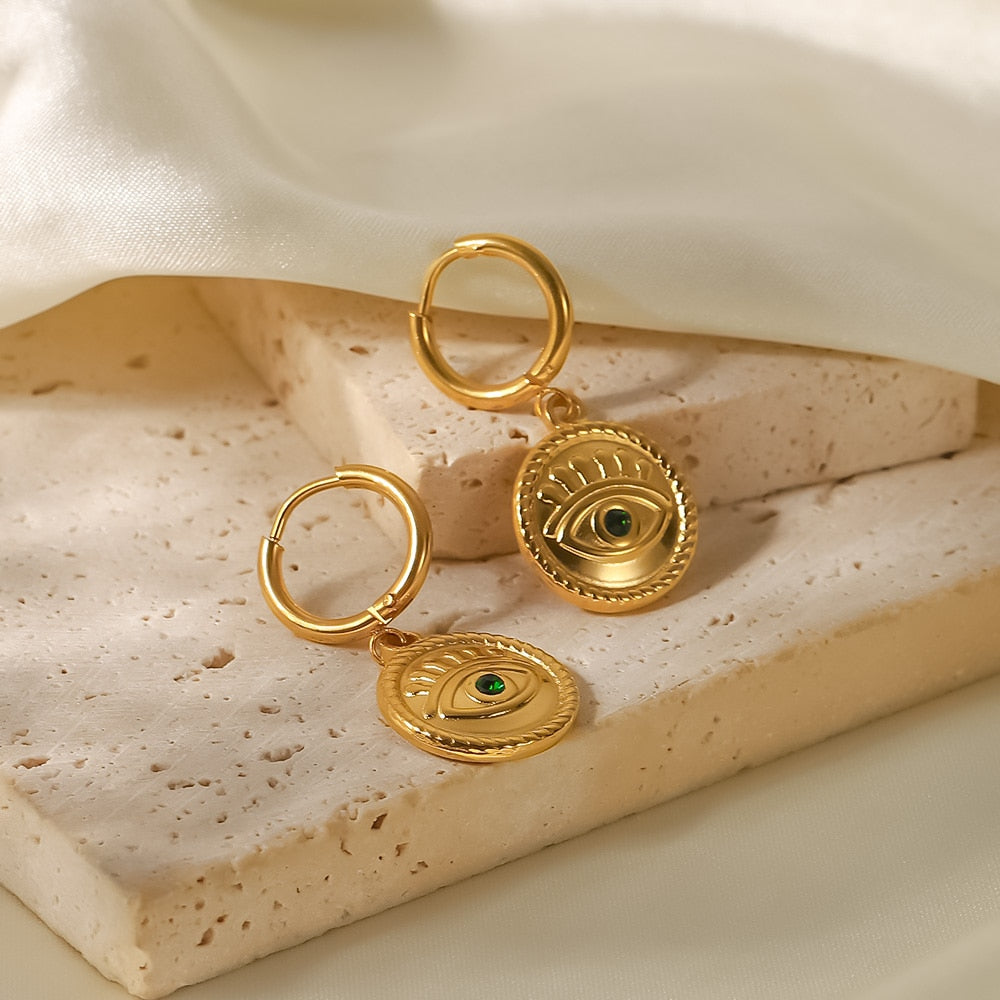 Gold  Hoop Jewelry Earrings