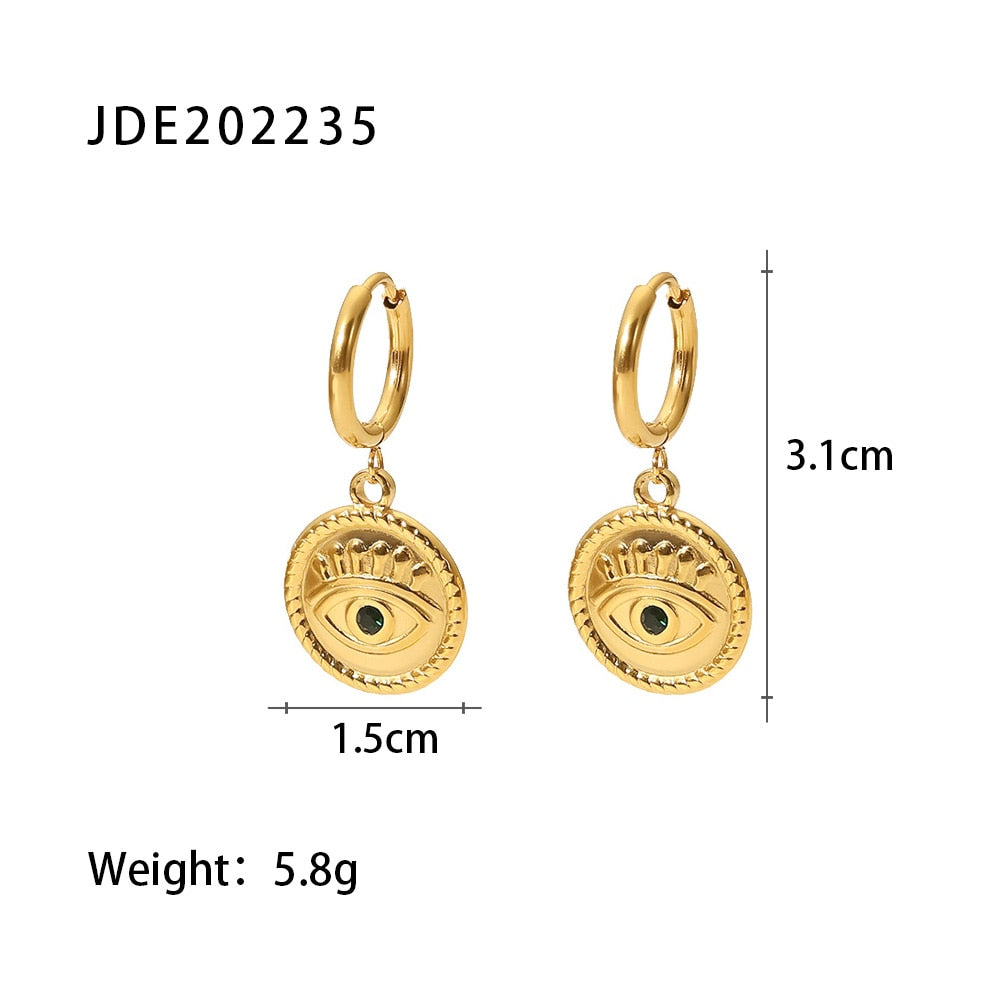 Gold  Hoop Jewelry Earrings