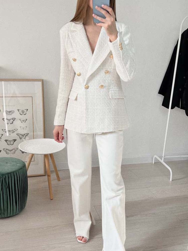 White Tweed Blazer