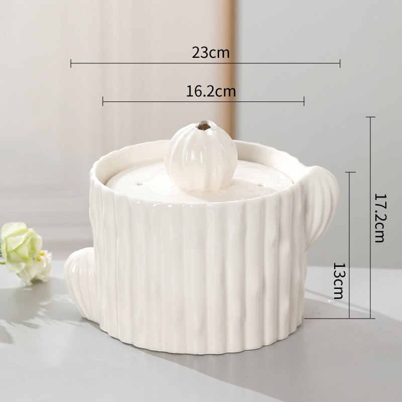 2L USB Multifunction Ceramic Cactus Cats Drinke