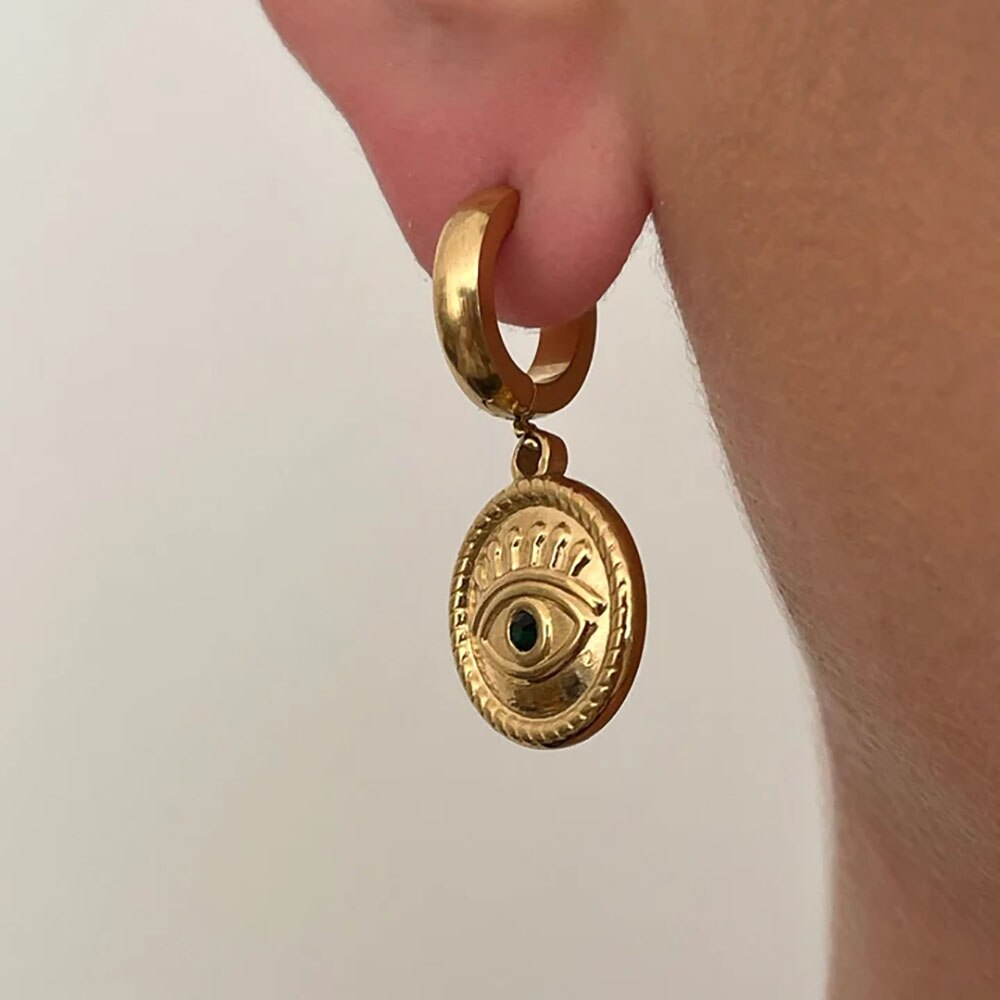 Gold  Hoop Jewelry Earrings