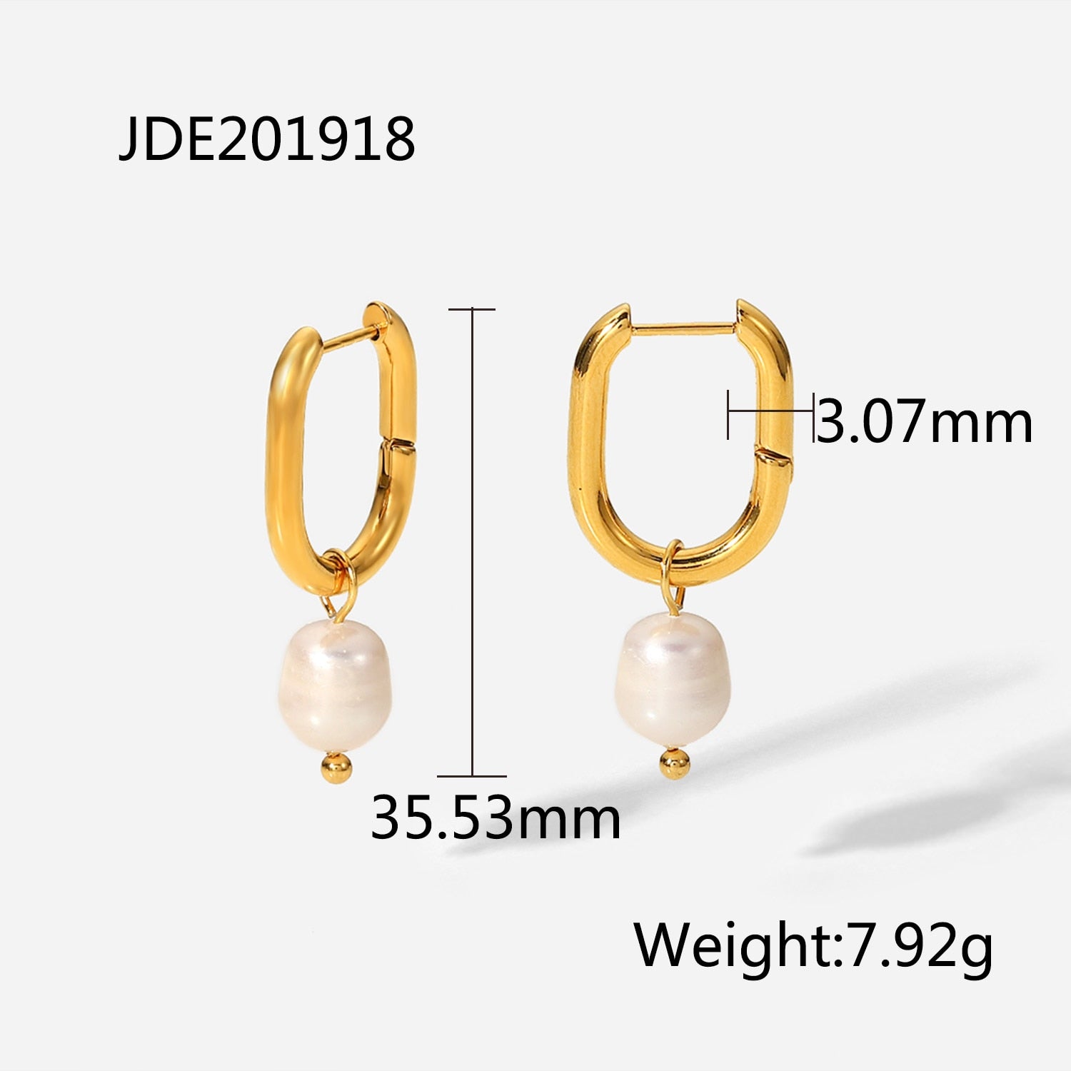 Freshwater Hoop Gold Earrings