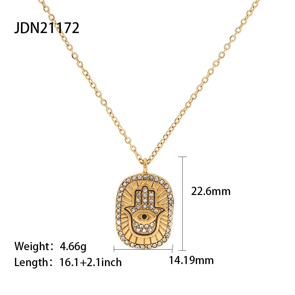 Mix Set Gold Rhinestone Necklace