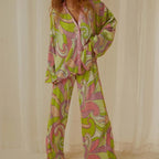 Green/Pink Graphic PrintTwo Piece Set
