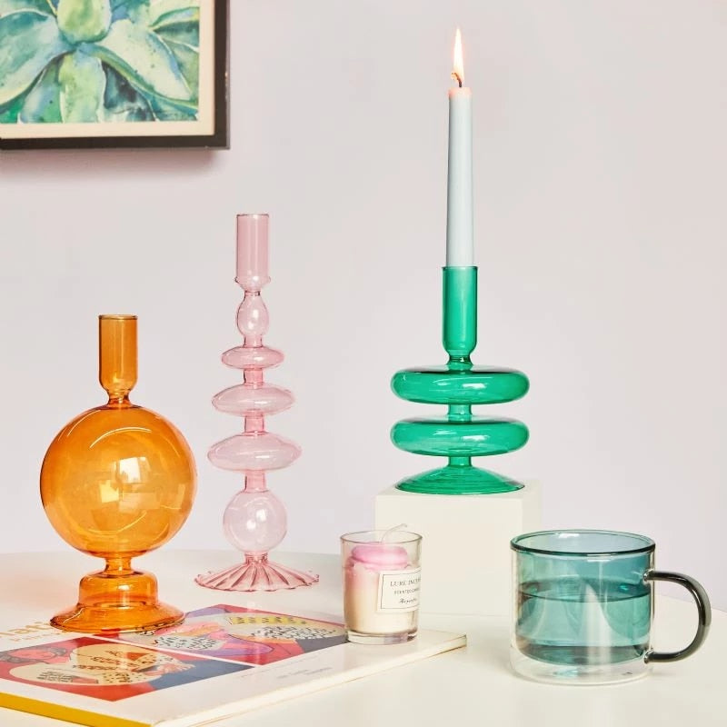 Venus Glass Candle Holders