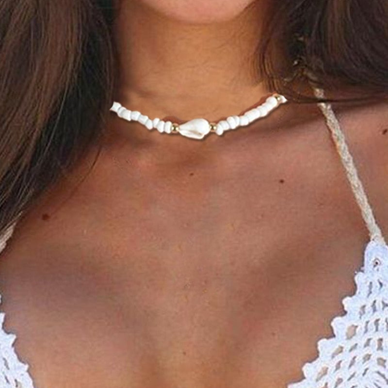 Natural Shell Choker Necklace