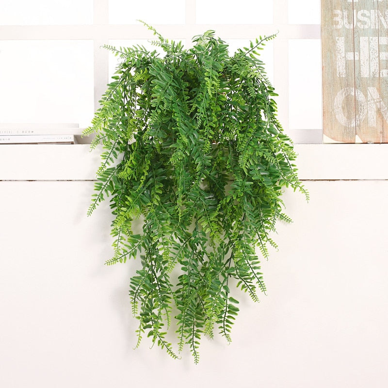 1Pcs 80Cm Green Vine Silk Artificial Hanging Leaf