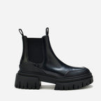 Leather Chunky Heel Chelsea Boots