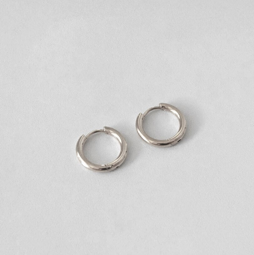 Minimalist Geometric Chunky Hoop Earrings