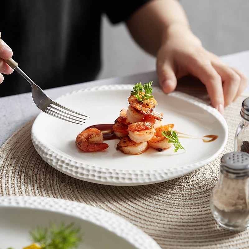 White Ceramic Special-shaped Plates