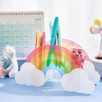 Rainbow Cactus Shape Acrylic Pen Holder