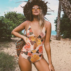 Floral Boho One Piece Swimsuit