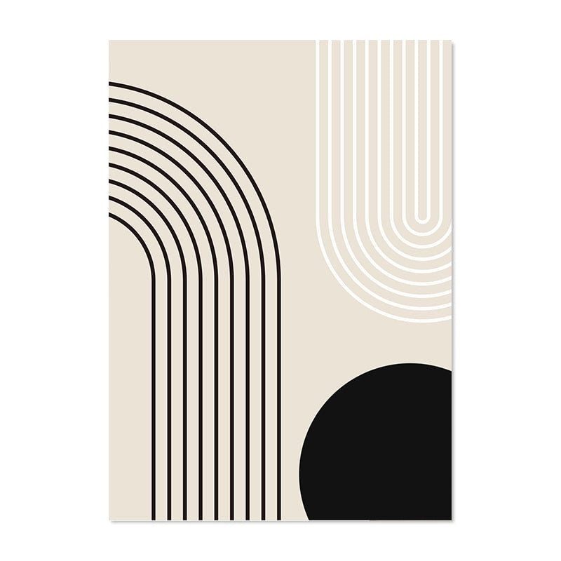 Abstract Geometric Boho Canvas Wall Art
