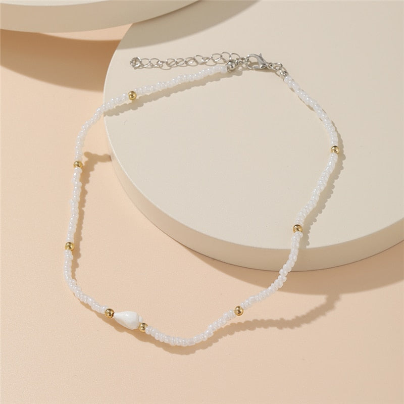 Natural Shell Choker Necklace