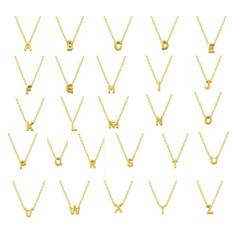 Silver/Gold 18K A-Z 26 Letters Necklace