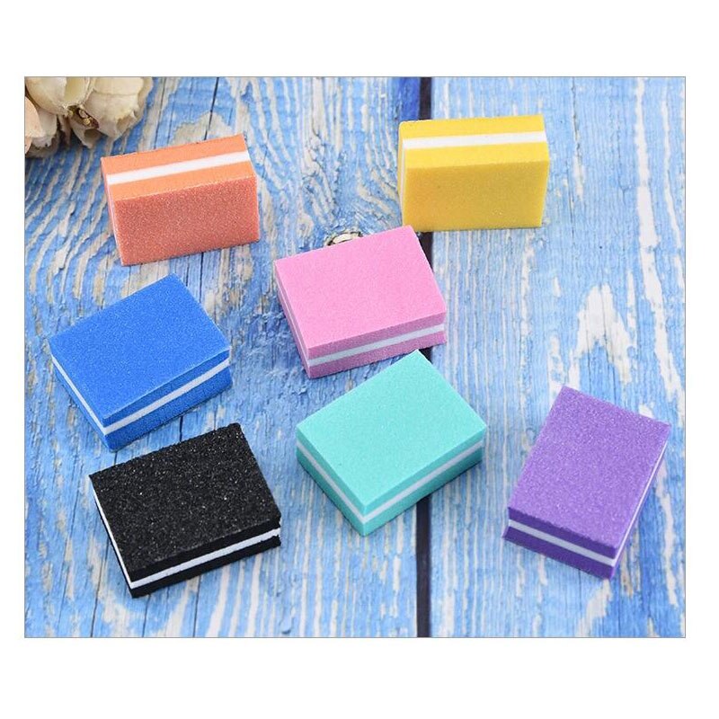 100pcs/Lot Mini Colorful Sandwich Nail File