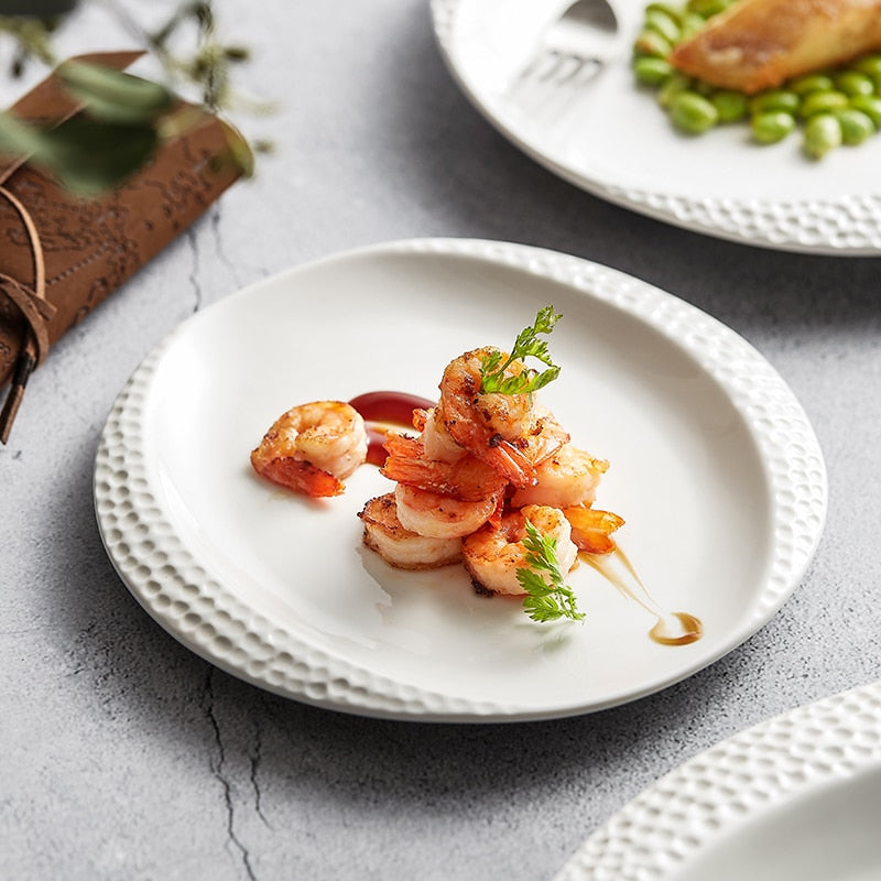 White Ceramic Special-shaped Plates