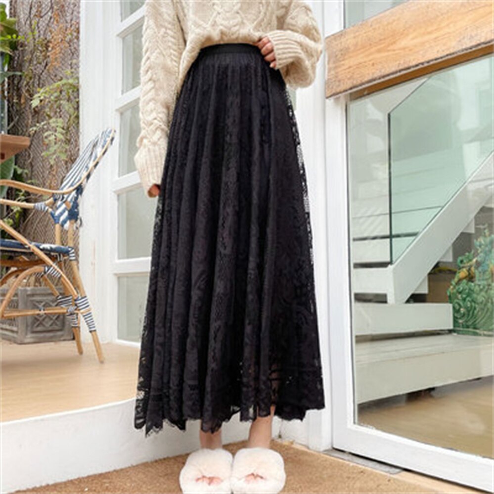 High Waist Lace Skirt