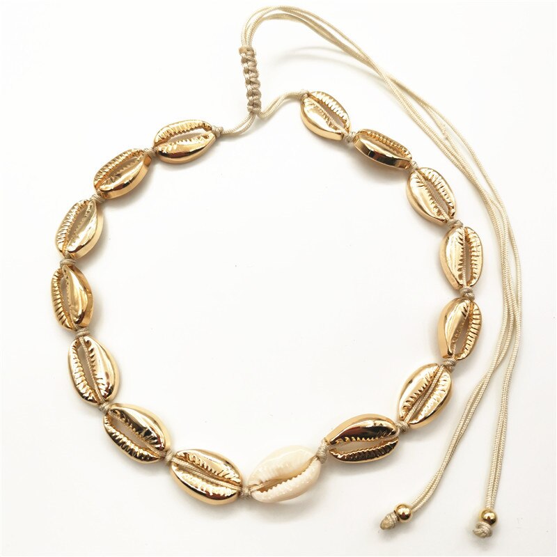 White Natural Shell Choker Necklace