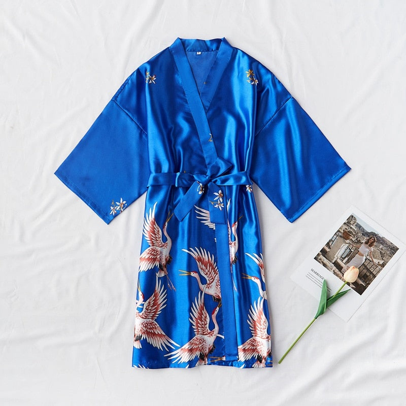 Satin Robe  Kimono Gown (8 Colors)