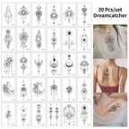 30pcs/set Boho Waterproof Tattoo Sticker