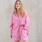 Cotton Pajamas Sets Suit Sleepwear