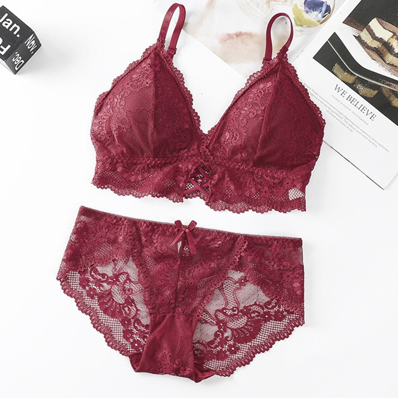 Women Lace Bra Set