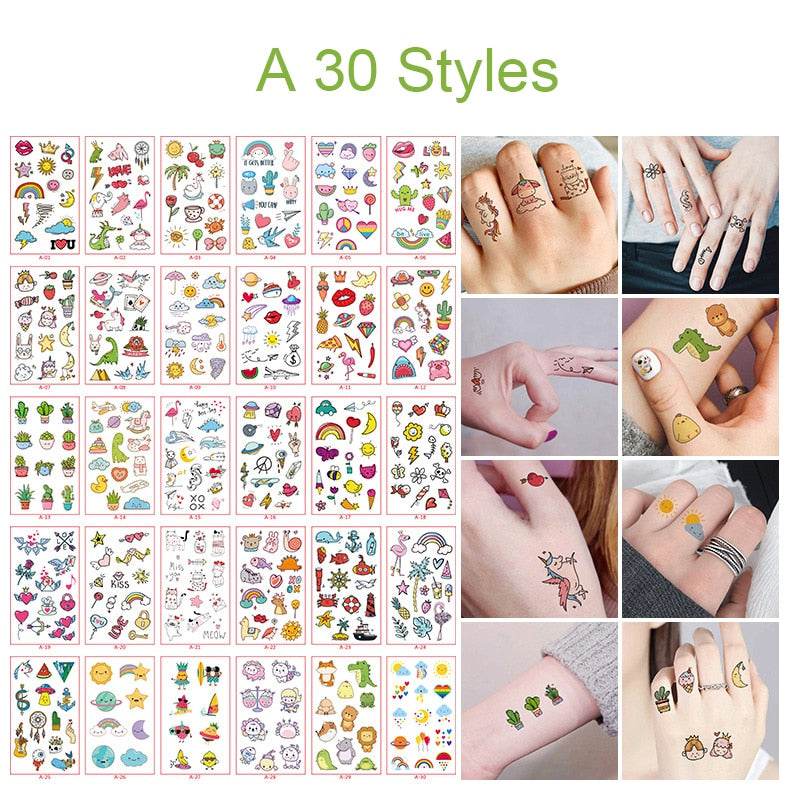 30pcs/set Boho Waterproof Tattoo Sticker