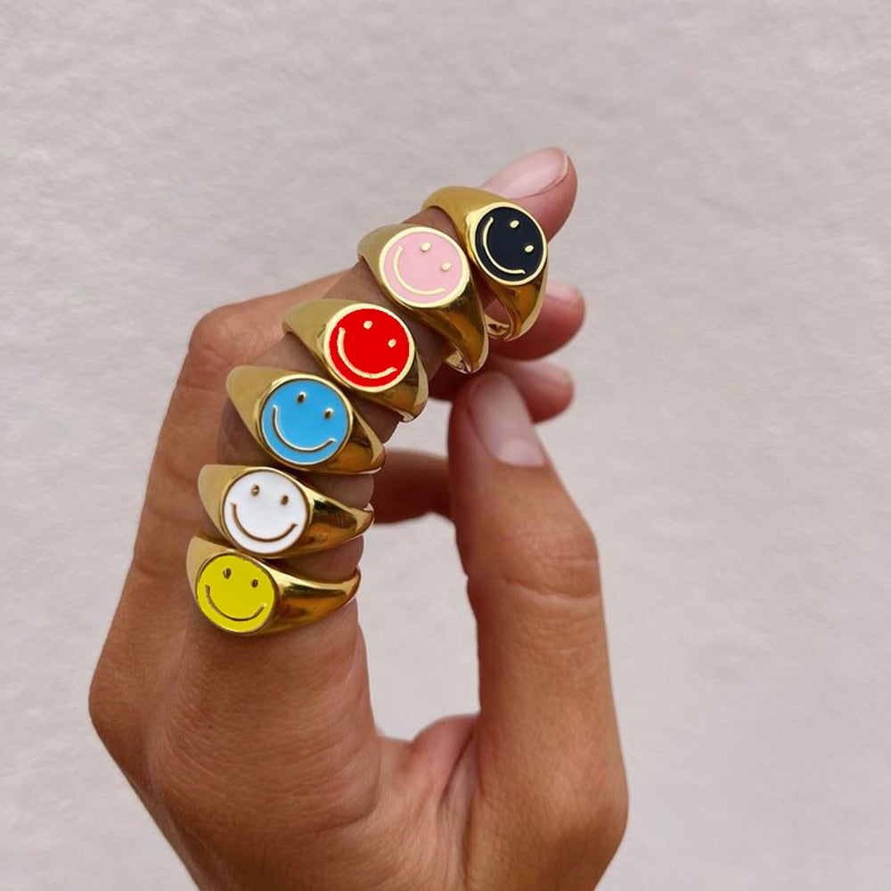 Smiley Gold Ring