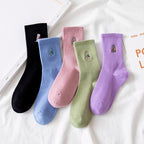 Embroidery Dinosaur Socks