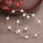 Pearl Round Hoop Earrings