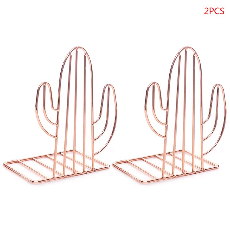 Cactus Shaped Metal Bookends Holder